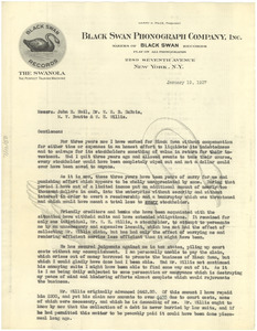 Letter from Harry H. Pace to W. E. B. Du Bois, John E. Nail, M. V. Boutte, and W. H. Willis