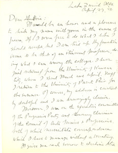 Letter from Robert Morss Lovett to W. E. B. Du Bois