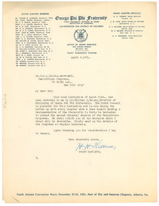 Letter from H. H. Thomas to W.E.B. Du Bois