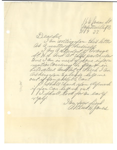 Letter from Arthur H. Jones to W. E. B. Du Bois