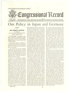 Our policy in Japan and Germany