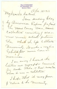 Letter from William H. Richardson to W. E. B. Du Bois