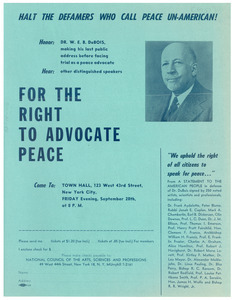 Halt the defamers who call peace un-American!