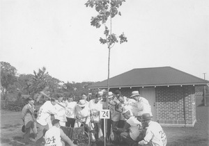 Class of 1924 planting class tree during reunion