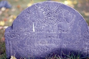 Valley Cemetery (Manchester, N.H.) grave: Riddel, Jenit, d.1748