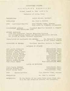 Commencement Program (August 1944)