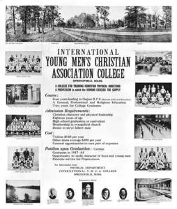 International YMCA College Regular Course poster, 1917