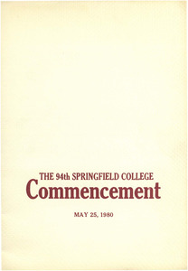 Springfield College Commencement Program (1980)