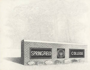 A drawing of a Springfield College Sign