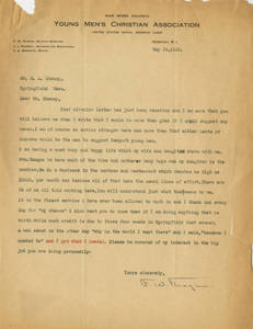 Frank W. Teague to Dr. Ralph L. Cheney (May 14, 1916)