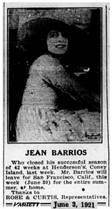 Jean Barrios (June 3, 1921)