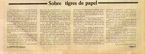 Sobre tigres de papel