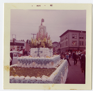 Mary statue in procession