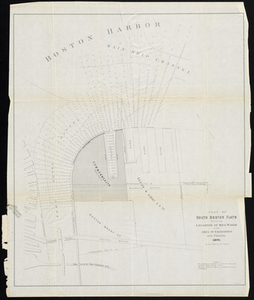 Plan of South Boston Flats Showing Location of Sea Walls and Area of Excavations and Filling