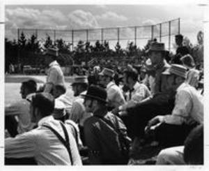 Amherst Centennial Team watch Centennial Game, 1959