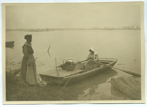 Black woman rowing home in Vicksburg, Mississippi