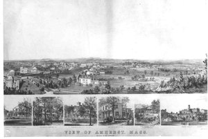 Lithograph of Amherst, 1857