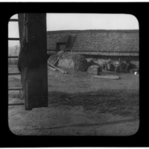 View from the windmill towards a longhouse