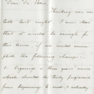 Letter from Charles Eliot to Calvin Ellis