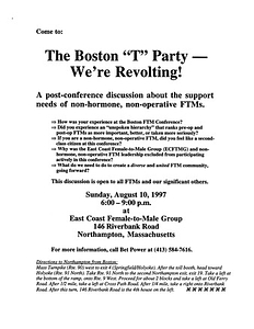 The Boston "T" Party - We're Revolting