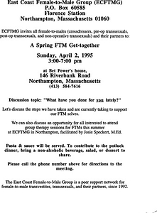 April, 1995 Meeting Reminder
