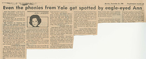 Even the Phonies from Yale get Spotted by Eagle-Eyed Ann (November 24, 1980)