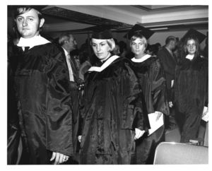 Student processional into the 1970 Suffolk University commencement