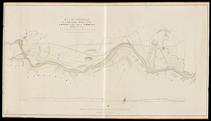 Plan and profile of a route from Lowell: through Dracut and Methuen to Lawrence to connect with the Newburyport railroad