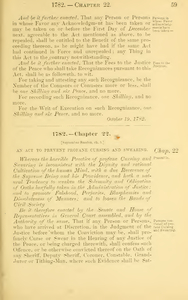 1782 Chap. 0022 An Act To Prevent Profane Cursing And Swearing.