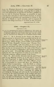 1798 Chap. 0027 An Act To Incorporate Certain Persons In The Town Of Hopkinton, For The Purpose Of Conducting Water From A Certain Spring In Said Town, For The Use Of A Number Of Inhabitants Thereof By Subterraneous Pipes.