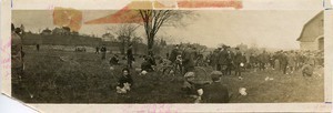 Picnic on grounds of future Bapst Library