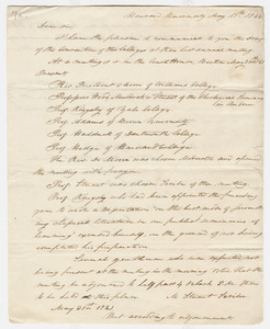 Levi Hodge letter to Zephaniah Swift Moore, 1822 May 15