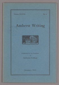 Amherst writing, 1923 January