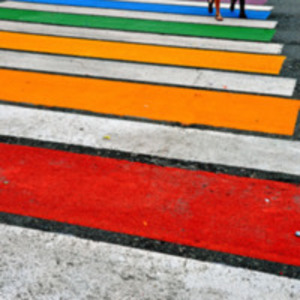 Rainbow Crosswalk on Main