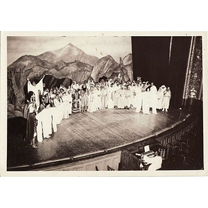 The cast of "The Open Tomb" on stage