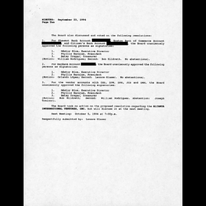 Page 2 of the September 23, 1994 meeting minutes