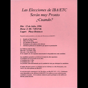 Las Elecciones de IBA/ETC serán muy pronto