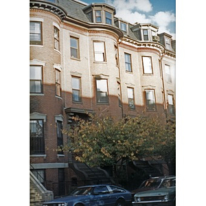 Brick row house at 35 Worcester Street in Boston.