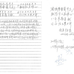 Document written in Chinese presumably regarding the Chinese Progressive Association's twentieth anniversary celebration