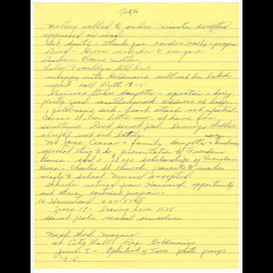 Minutes of Goldenaires meeting held May 22, 1984