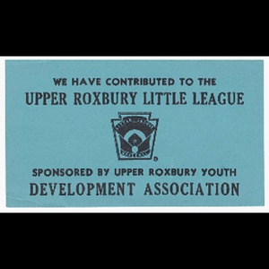 Upper Roxbury Little League contribution sticker