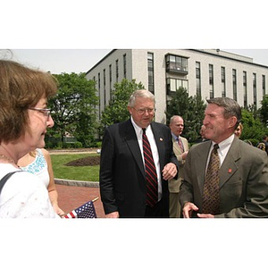 Neal Finnegan with General Richard Neal at the Veterans Memorial groundbreaking ceremony