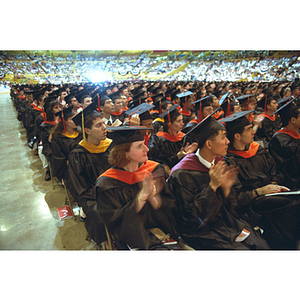 Students seated at commencement