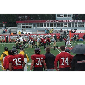 Northeastern plays against William & Mary in the Homecoming game