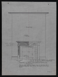 Mantel in Small Chamber on 3rd Floor, Revised July 12, 1906