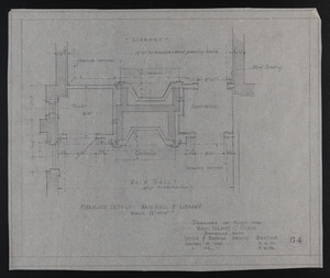 Fireplace Details, Main Hall & Library, Drawings of House for Mrs. Talbot C. Chase, Brookline, Mass., January 15-22, 1930