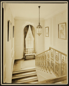 F.L. Higginson House, Wenham, Mass., staircase landing