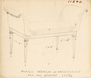 "Piano Bench of Mahogany"