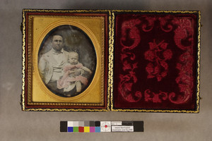 George W. Snow and infant George Richmond Snow (1853-1858)