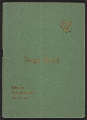Lebanon Vega Club, Lebanon, New Hampshire, 1917-1918